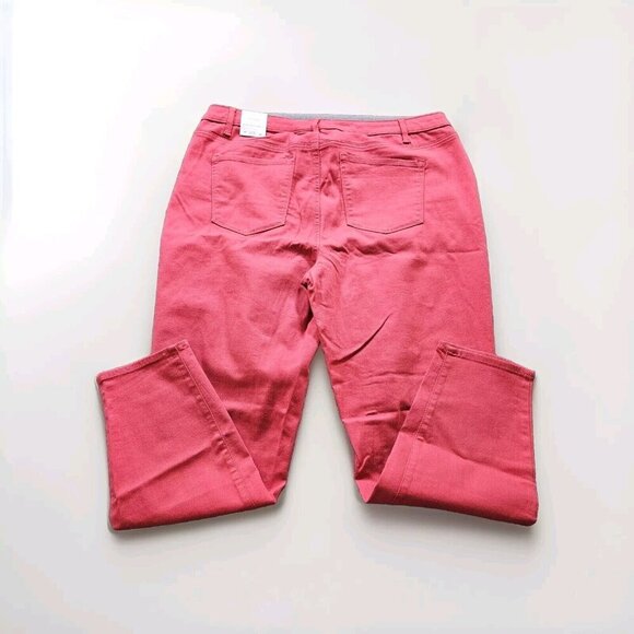 Talbots Jeggings Womens 18W Berry Pink Ankle Length Slimming High Rise Stretch - Picture 16 of 16